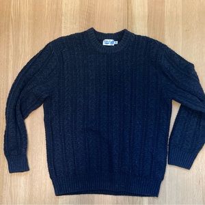 Wellen Seawool Fisherman Sweater in Navy